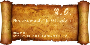 Moczkovcsák Olivér névjegykártya
